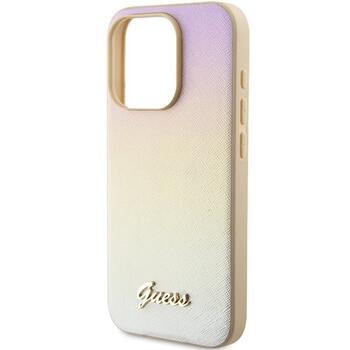 Guess GUHCP14XPSAIRSD Saffiano Iridescent Script Защитный чехол для iPhone 14 Pro Max 6.7