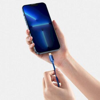 Baseus Crystal Shine Series Кабель для передачи данных USB-C to Lightning 20W 1,2m / синий (CAJY000203)