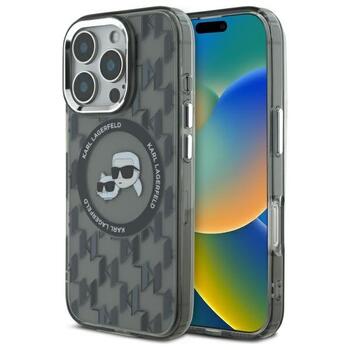 Karl Lagerfeld Hard IML Monogram Karl&Choupette Head MagSafe Case Aizsargapvalks priekš Apple iPhone 16 Pro (KLHMP16LHMCKMHK)