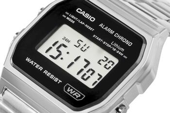 CASIO Vintage A158WEA-1EF Sieviešu rokas pulkstenis / sudraba (A158WEA-1EF)