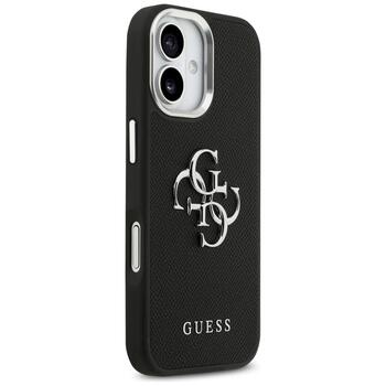 Case Guess Grained Big 4G Classic Logo Aizsargapvalks priekš iPhone 17 / melns (GUHCP17SPG4SMCEK)