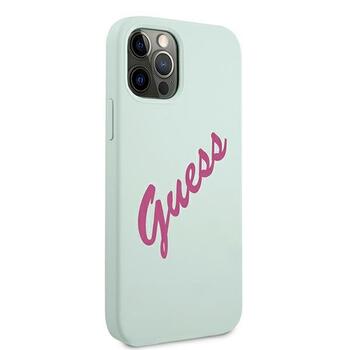 Guess GUHCP12LLSVSBF Silicone Vintage Hardcase Aizsargapvalks priekš iPhone 12 Pro Max 6,7