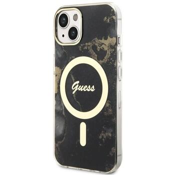 Guess GUHMP14SHTMRSK Hardcase Golden Marble MagSafe Защитный чехол для iPhone 14 / 15 6.1