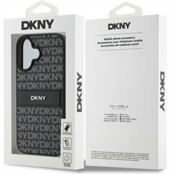 DKNY Texture Pattern Tonal Stripe Aizsargapvalks Priekš Apple iPhone 16 (DKHCP16SPRTHSLK)