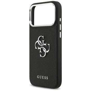 Guess Grained Big 4G Classic Logo Case Защитный чехол для iPhone 17 Pro Max / чёрный (GUHCP17XPG4SMCEK)