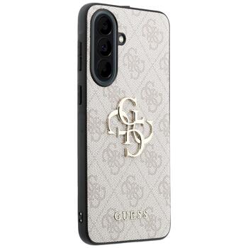 Case Guess Leather 4G Metal Logo Aizsargapvalks priekš Samsung Galaxy A37 5G / rozā (GUHCSA374GMGPI)