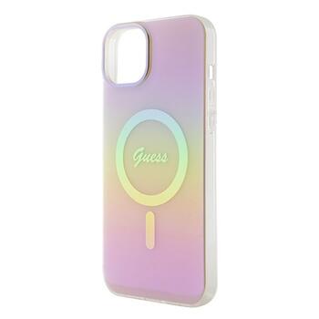 Guess IML Iridescent MagSafe Back Case Защитный Чехол для Apple iPhone 15 Plus (GUHMP15MHITSP)