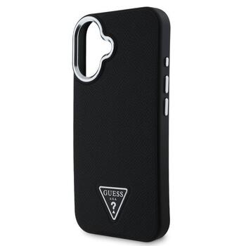 Guess PU Grained Triangle Logo Case Чехол для Apple iPhone 16 (GUHMP16SPGTSPSK)