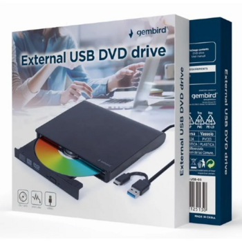 Gembird DVD-USB-031Внешний тонкий DVD-привод (DVD-USB-031)