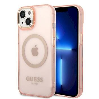 Guess GUHMP14MHTCMP Hardcase Gold Outline Translucent MagS Защитный чехол для iPhone 14 Plus/15 Plus 6.7