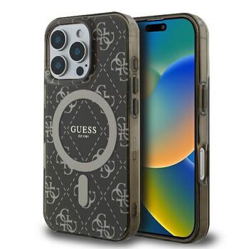 Guess IML 4G Background MagSafe Aizsargapvalks Priekš Apple iPhone 16 Pro (GUHMP16LH4DTEW)