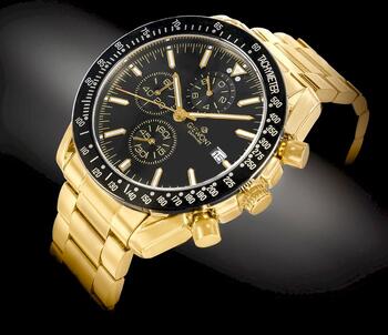 Giewont Chronograph Sapphire Vīriešu pulkstenis / zelta/melns (GW8720-B4)