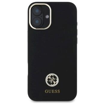 Guess GUHCP16SM4DGPK Silicone Logo Strass 4G Защитный чехол для iPhone 16 6.1