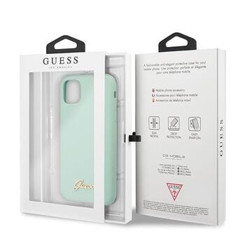 Guess GUHCN65LSLMGG Silicone Vintage Gold Logo Hard Case Защитный чехол для iPhone 11 Pro Max / зелёный (GUHCN65LSLMGG)