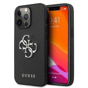 Guess GUHCP13LSA4GSBK Saffiano 4G Metal Logo Защитный чехол для iPhone 13 Pro/13 6,1