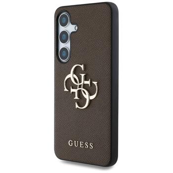 Guess Grained Big 4G Logo Small Classic Logo Case Защитный чехол для Samsung Galaxy S25 Plus / коричневый (GUHCS25MPGT4MBW)