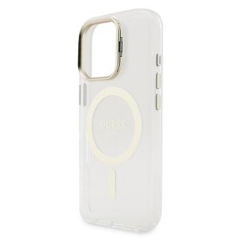 Guess PC/TPU Electroplated Stand Camera Frame MagSafe Case with Interchangeable Backgrounds for iPhone 16 / Pro (GUBPSBHMP16LF4P05)