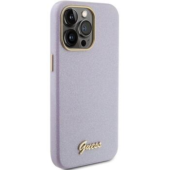 Guess Glitter Glossy Script Back Case Защитный Чехол для Apple iPhone 15 Pro (GUHCP15LPGMCSL)
