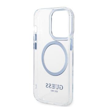 Guess GUHMP14LHTRMB Metal Outline Magsafe Hard Case Aizsargapvalks priekš iPhone 14 Pro 6,1