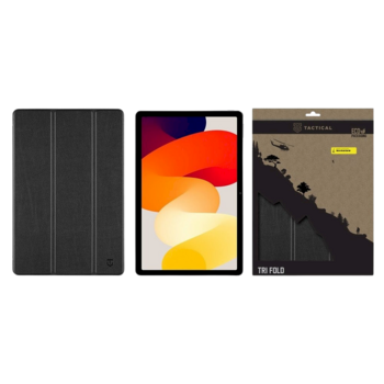 Tactical Book Tri Fold Case Planšetdatoru maciņš priekš Xiaomi Redmi Pad SE 11 / melns (TA-57983120942)