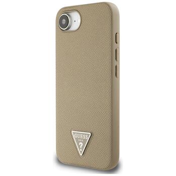 Case Guess Grained Triangle MagSafe Защитный чехол для iPhone 16e / 17e / коричневый (GUHMPSE4PGTSPSW)
