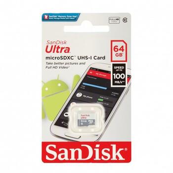 SanDisk Ultra microSD 64GB Карта памяти (SDSQUNR-064G-GN3MN)