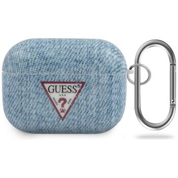 Guess GUACAPTPUJULLB AirPods Pro cover Jeans Collection Aizsargapvalks priekš AirPods Pro / gaiši zils (GUACAPTPUJULLB)
