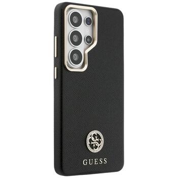 Guess Rhinestone Round Logo MagSafe Защитный чехол для Samsung Galaxy S26 Ultra / чёрный (GUHMS26LPGCRMDEK)