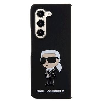 Karl Lagerfeld KLHCZFD5SNIKBCK Silicone Ikonik Aizsargapvalks priekš Z Fold5 / melns (KLHCZFD5SNIKBCK)