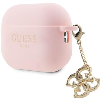 Guess GUAP2LECG4P AirPods Pro 2 (2022/2023) Защитный чехол / pink Liquid Silicone Glitter Triangle Charm (GUAP2LECG4P)