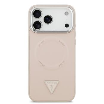 Guess PU Leather Triangle Logo MagSafe Case Чехол для Apple iPhone 17 Pro Max (GUHMP17XPSDTSCMP)