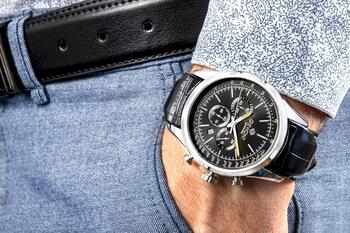 Giewont Chronograph Sapphire Vīriešu pulkstenis / sudraba/melns (GW7650-A2)