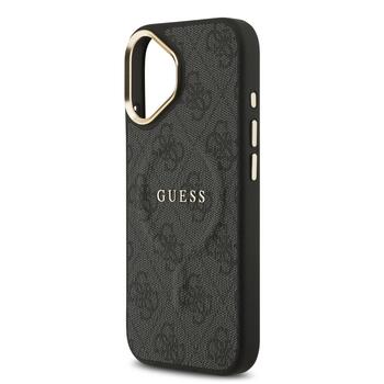Guess PU Leather 4G Gold Frame MagSafe Case Чехол для Apple iPhone 17 (GUHMP17SP4MSEGCK)