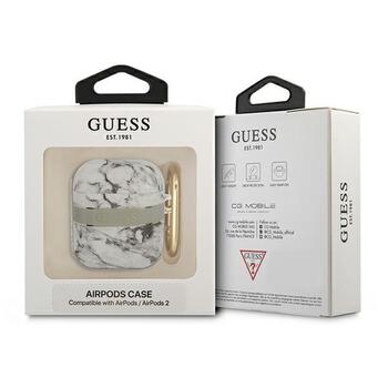 Guess GUA2HCHMAG AirPods cover Marble Strap Collection Защитный чехол для AirPods / серый (GUA2HCHMAG)