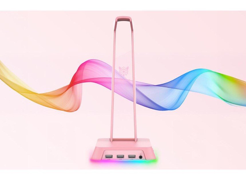 Onikuma ST-2 Austiņu statīvs ar USB HUB RGB (6972470561746)