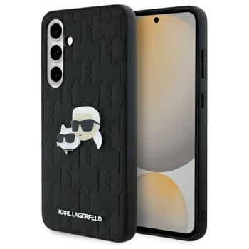 Karl Lagerfeld KLHCS24FEPGKLKCPK Hardcase Monogram Karl & Choupette Head Pin Защитный чехол для Samsung Galaxy S24 FE S721 / чёрный (KLHCS24FEPGKLKCPK)