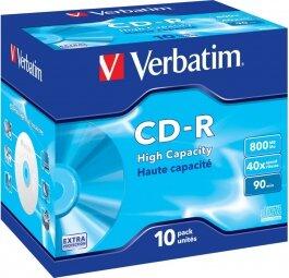 Verbatim Матрицы CD-R 800MB 1x-40x Extra Protection, 10 Pack Jewel (43428V)