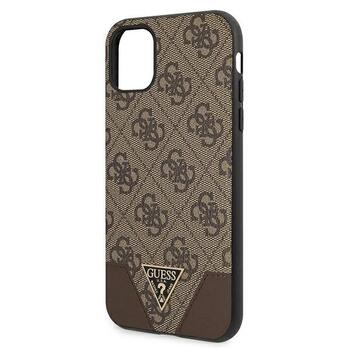 Guess GUHCN61PU4GHBR Hardcase 4G Triangle Collection Aizsargapvalks priekš iPhone 11 6,1