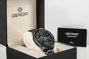 Giewont Vīriešu pulkstenis Chronograph Sapphire GW7290-B1 / melns (GW7290-B1)