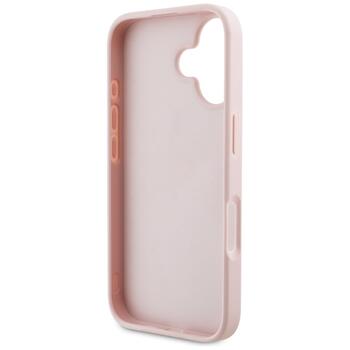 Case Guess Grained Roses Big 4G logo Защитный чехол для iPhone 16 / розовый (GUHCP16SPGROP4MP)