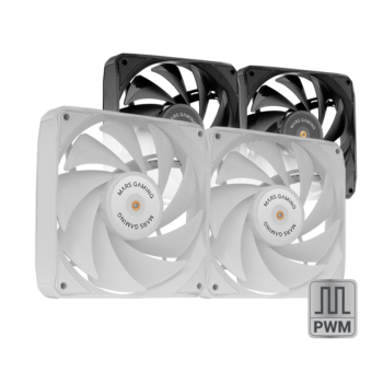 Mars Gaming MFNCLX2W PWM Fan kit 2x 120mm / FDB (MFNCLX2W)