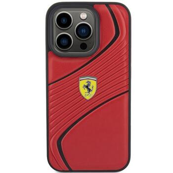 Ferrari Twist Metal Logo Back Case Aizsargapvalks Priekš Apple iPhone 15 Pro (FEHCP15LPTWR)