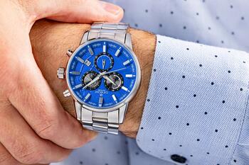 Giewont Vīriešu pulkstenis Chronograph Sapphire / sudrabzils (GW4580-B3)