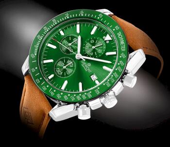 Giewont Chronograph Sapphire Мужские часы GW8720-A3 / коричнево-зелёный (GW8720-A3)