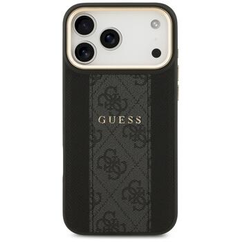 Guess 4G Stripe MagSafe Case Защитный чехол для iPhone 17 Pro Max / чёрный (GUHMP17XPG4SEMCK)