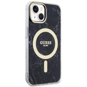 Guess GUHMP14MPCUMAK Hardcase Marble MagSafe Aizsargapvalks priekš iPhone 14 Plus/15 Plus 6.7