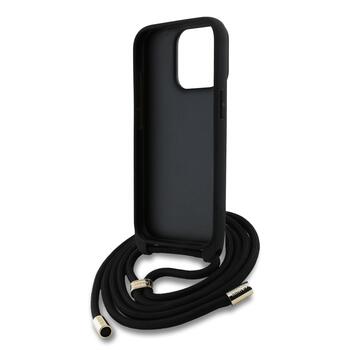 Guess PU 4G Metal Logo Crossbody Strap Case Защитный чехол для iPhone 15 Pro Max / розовый (GUHCP15XP4GMGCRP)