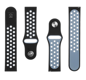 Tactical 267 Double Silicone Band Ремешок для часов 22mm / чёрный/серый (TA-2445872)