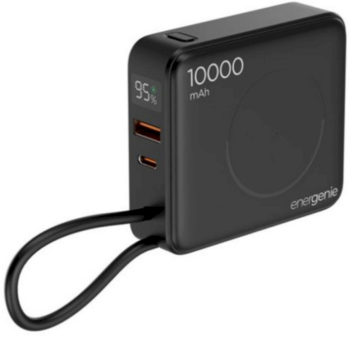 Gembird PB10-WPC15-LCD-01 Внешний аккумулятор с поддержкой магнитной беспроводной зарядки (PB10-WPC15-LCD-01)
