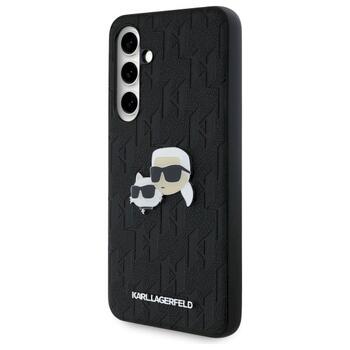 Karl Lagerfeld KLHCS24FEPGKLKCPK Hardcase Monogram Karl & Choupette Head Pin Защитный чехол для Samsung Galaxy S24 FE S721 / чёрный (KLHCS24FEPGKLKCPK)